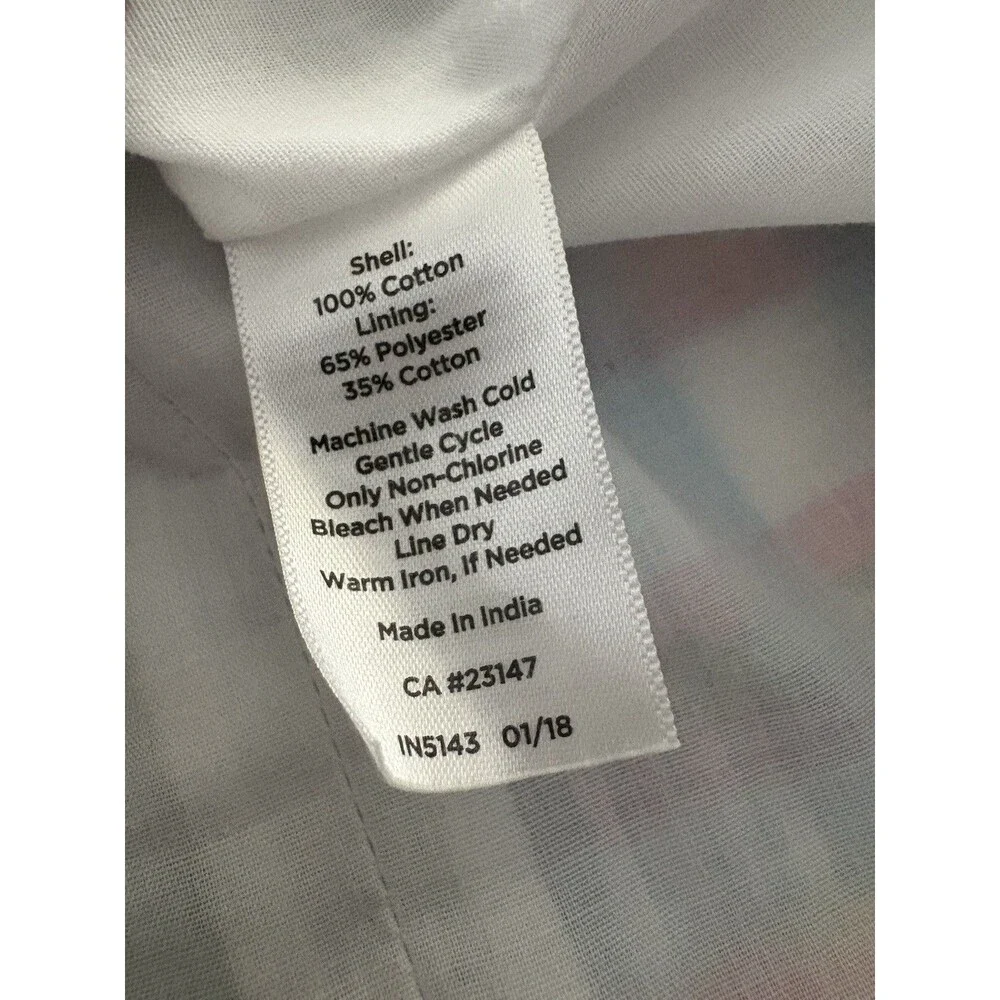 Talbots Patchwork Skirt Womens 4P Pink Blue Green Madras Plaid Preppy Beach - Picture 13 of 13